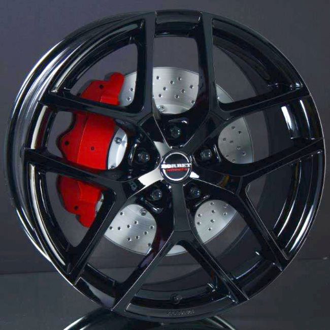 BORBET Y BLACK GLOSSY 8X19 ryhmss VANTEET / ALUMIINIVANTEET @ Svenska Gummihuset AB (A191125H80BORBYBG571)