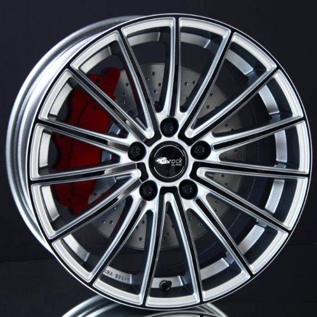 BROCK B36 CRYSTAL SILVER BLACK 8X18 ryhmss VANTEET / ALUMIINIVANTEET @ Svenska Gummihuset AB (A181145H80BRB36SB726)