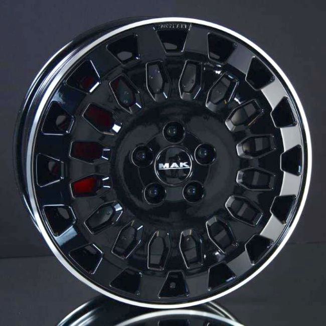 MAK OVERLAND DARK BLACK/POLISHED LIP 7X17 ryhmss VANTEET / ALUMIINIVANTEET @ Svenska Gummihuset AB (A171206H70MAOVLABP745)
