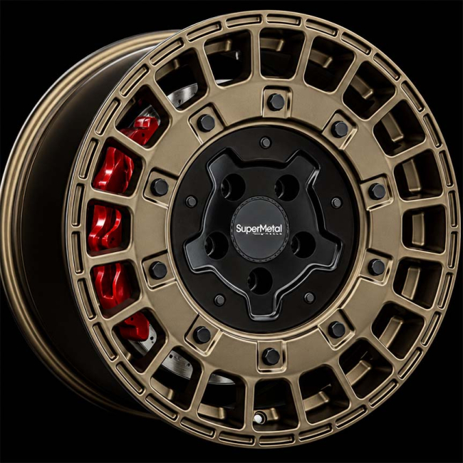 SUPERMETAL RIG BRONZE  DUAL BLACK 8X18 ryhm�ss� VANTEET / ALUMIINIVANTEET @ Svenska Gummihuset AB (A181206H80SUPRIGBDB746)