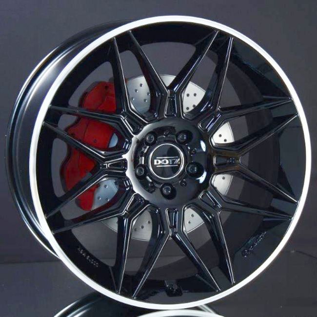 DOTZ LONGBEACH DARK BLACK/POLISHED LIP 9,5X22 ryhmss VANTEET / ALUMIINIVANTEET @ Svenska Gummihuset AB (A221125M95LOBEDA666)