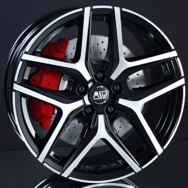 MSW 40 BLACK/POLISHED 6,5X16 ryhm�ss� VANTEET / ALUMIINIVANTEET @ Svenska Gummihuset AB (A161145H65MSW40MBLK661)