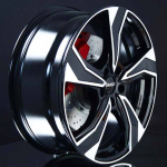 DEZENT KB DARK BLACK/POLISHED 7X16 ryhmss VANTEET / ALUMIINIVANTEET @ Svenska Gummihuset AB (A161125H70DEKBBP571)