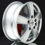 MEGA WHEELS Hercules 5 Silver 7X17 ryhm�ss� VANTEET / ALUMIINIVANTEET @ Svenska Gummihuset AB (A171605H7MEWHHERS651)