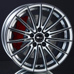 BROCK B36 CRYSTAL SILVER BLACK 8X18 ryhmss VANTEET / ALUMIINIVANTEET @ Svenska Gummihuset AB (A181145H80BRB36SB726)