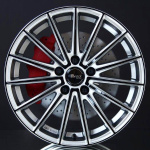 BROCK B36 CRYSTAL SILVER BLACK 8X18 ryhmss VANTEET / ALUMIINIVANTEET @ Svenska Gummihuset AB (A181145H80BRB36SB726)