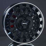 MAK OVERLAND DARK BLACK/POLISHED LIP 7X17 ryhmss VANTEET / ALUMIINIVANTEET @ Svenska Gummihuset AB (A171206H70MAOVLABP745)