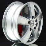 MEGA WHEELS Hercules 6 Silver 6,5X16 ryhm�ss� VANTEET / ALUMIINIVANTEET @ Svenska Gummihuset AB (A161206H65MEWHHERS746)