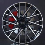 DOTZ FUJI DARK BLACK/POLISHED 8X19 ryhmss VANTEET / ALUMIINIVANTEET @ Svenska Gummihuset AB (A191145M80FUJDA716)