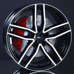 DEZENT TR BLACK/POLISHED 6,5X16 ryhmss VANTEET / ALUMIINIVANTEET @ Svenska Gummihuset AB (A161125MH65DETRBP571)