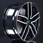 DEZENT TR BLACK/POLISHED 6,5X16 ryhmss VANTEET / ALUMIINIVANTEET @ Svenska Gummihuset AB (A161125MH65DETRBP571)