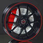 INTER ACTION PHOENIX GLOSS BLACK RED 7X17 ryhmss VANTEET / ALUMIINIVANTEET @ Svenska Gummihuset AB (A171125H70IAPHEBR731)