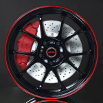 INTER ACTION PHOENIX GLOSS BLACK RED 7X17 ryhmss VANTEET / ALUMIINIVANTEET @ Svenska Gummihuset AB (A171125H70IAPHEBR731)
