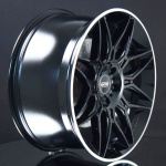 DOTZ LONGBEACH DARK BLACK/POLISHED LIP 9,5X22 ryhmss VANTEET / ALUMIINIVANTEET @ Svenska Gummihuset AB (A221125M95LOBEDA666)