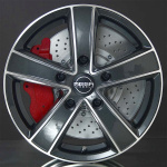 MEGA WHEELS Hercules 5 Anthracite grey front polished 6,5X16 ryhm�ss� VANTEET / ALUMIINIVANTEET @ Svenska Gummihuset AB (A161605H65MEWHHERAGP651)