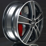 MEGA WHEELS Hercules 6 Anthracite grey front polished 6,5X16 ryhm�ss� VANTEET / ALUMIINIVANTEET @ Svenska Gummihuset AB (A161206H65MEWHHERAGP746)