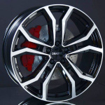 DEZENT TV BLACK/POLISHED 6,5X16 ryhmss VANTEET / ALUMIINIVANTEET @ Svenska Gummihuset AB (A161125H65DEZTVBP571)