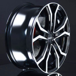DEZENT TV BLACK/POLISHED 6,5X16 ryhmss VANTEET / ALUMIINIVANTEET @ Svenska Gummihuset AB (A161125H65DEZTVBP571)