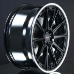 DOTZ SONOMA DARK BLACK MATT/POLISHED LIP 8,5X20 ryhmss VANTEET / ALUMIINIVANTEET @ Svenska Gummihuset AB (A201205H85DOSONBMP726)