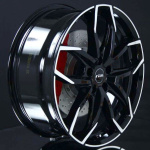 RIAL LUCCA DIAMOND BLACK POLISH 6,5X17 ryhmss VANTEET / ALUMIINIVANTEET @ Svenska Gummihuset AB (A171004M65RILDBP7634)