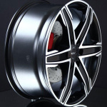 MAK KING6 BLACK MATT/POLISHED 8X18 ryhmss VANTEET / ALUMIINIVANTEET @ Svenska Gummihuset AB (A181146H80MAKKI6661)