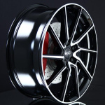 DOTZ SPA BLACK/POLISHED 7,5X17 ryhmss VANTEET / ALUMIINIVANTEET @ Svenska Gummihuset AB (A171085M75DSPBP701)
